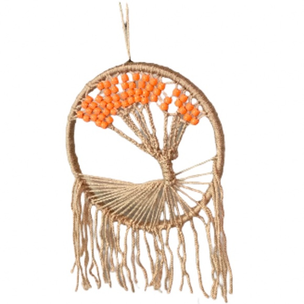 Tree of Life Boho Wall Hanging Orange and Tan Wall Art Decoration Home D…